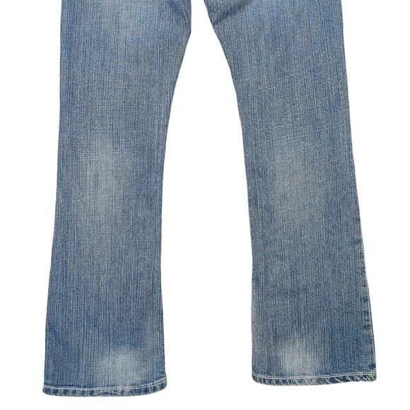 BKE Fulton Mens 31R Denim Blue Jeans Bootcut Medium Wash Thick Stitch Cowboy - Picture 11 of 16